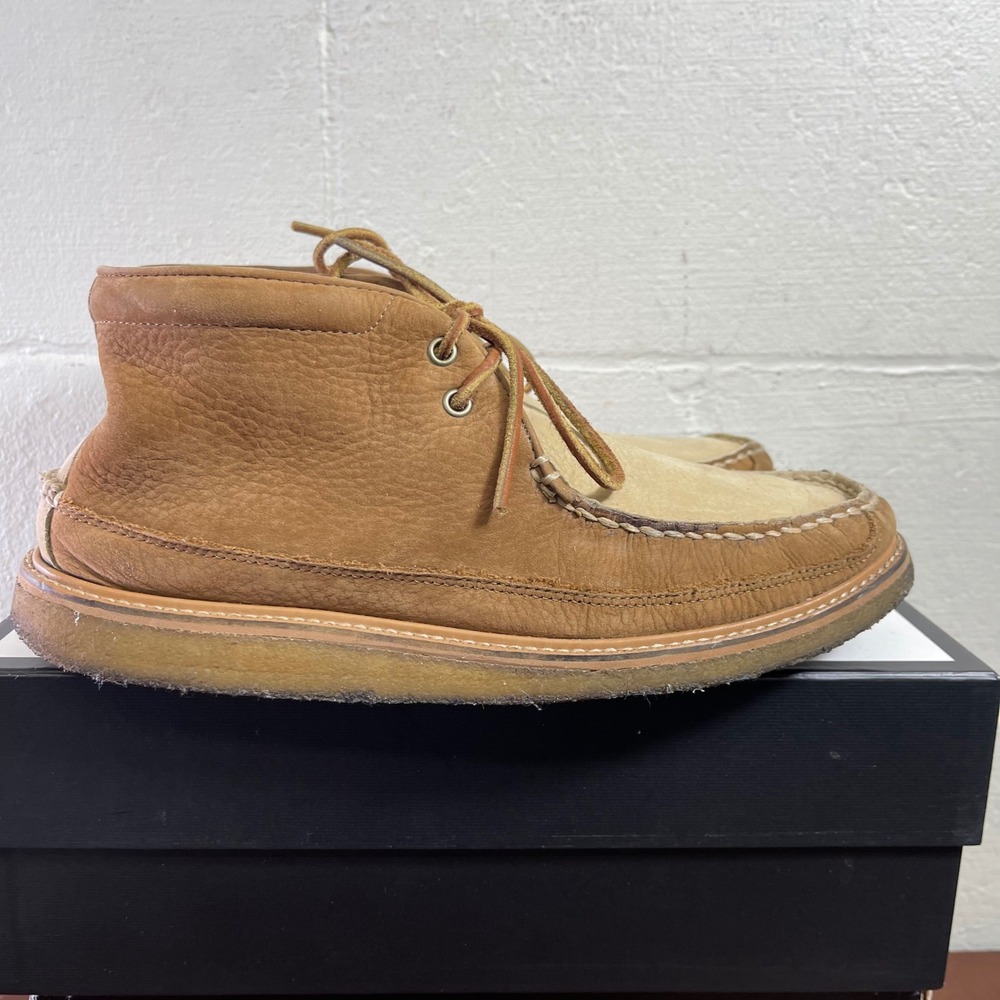 Sperry Top Sider 4 JCrew Brown Suede Leather Chukka Boots Men's Size 12 M‎